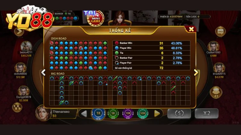 Chơi bài Baccarat theo cầu xen kẽ