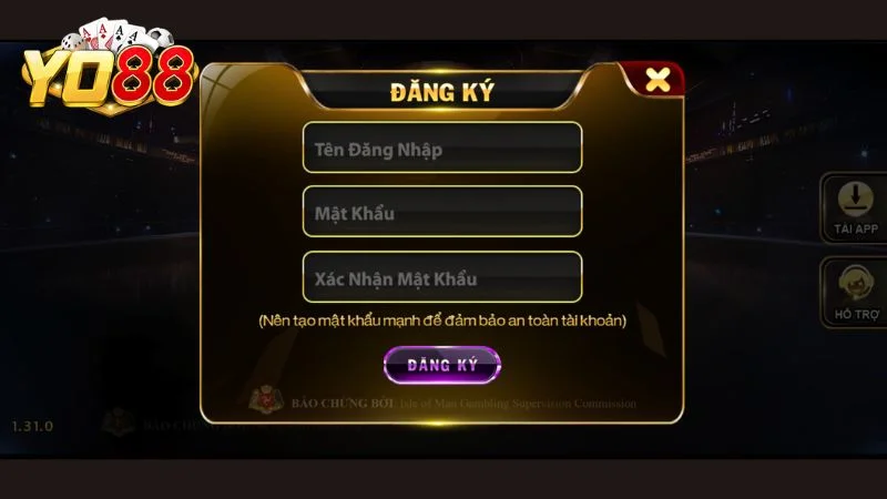 Điền thông tin cá nhân khi tạo tài khoản