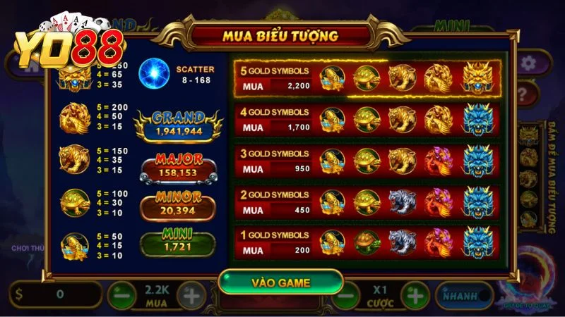 Các vật phẩm phổ biến trong trò chơi Nổ hũ Tứ Linh